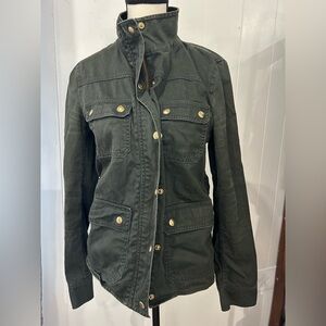 J.Crew dark green camp field utility jacket women’s S
